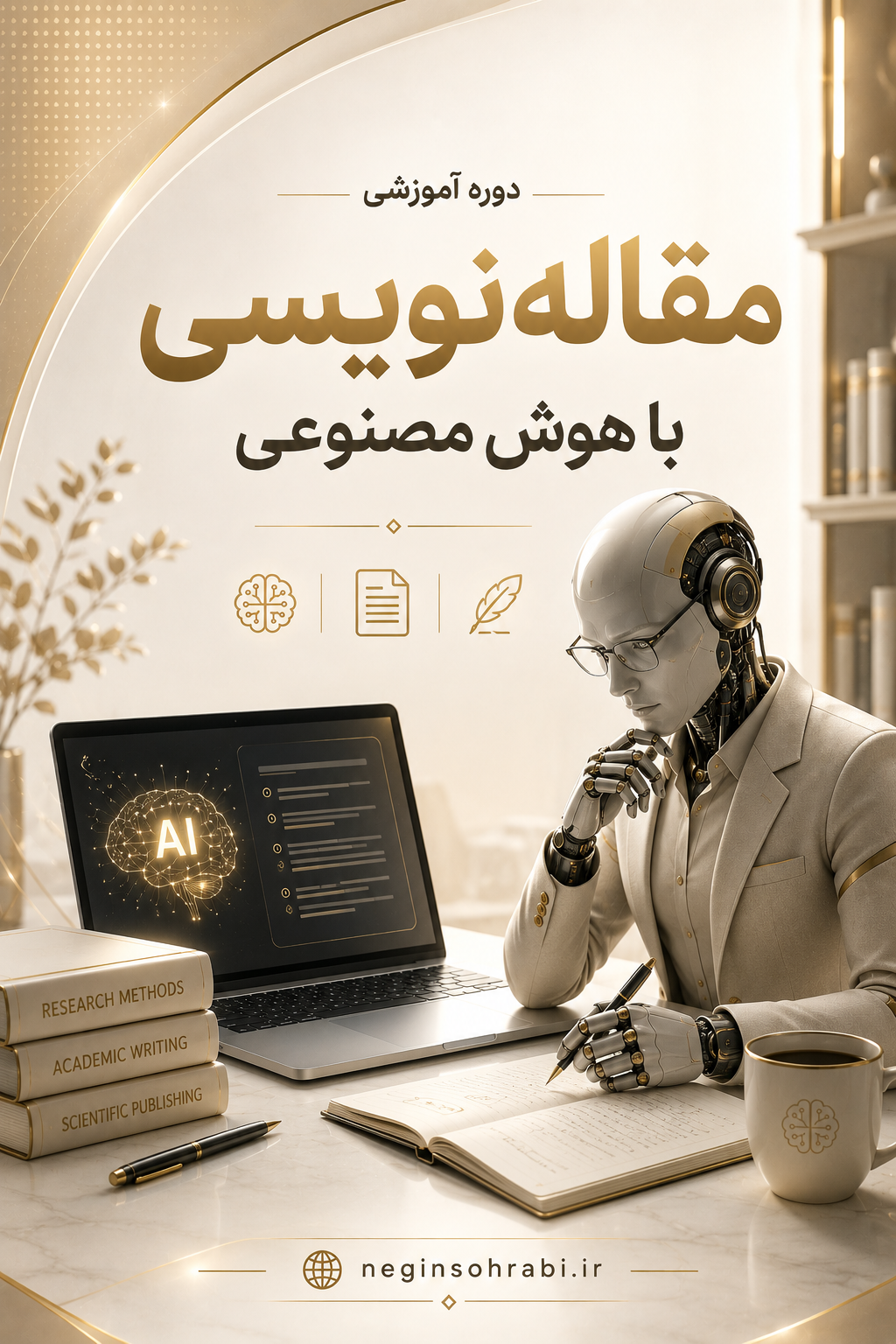 دوره‌ی آموزش مقاله‌نویسی با هوش‌مصنوعی+🎁چک‌لیست هدیه