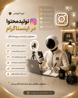 دورهی آموزشی تولید محتوا با هوشمصنوعی در اینستاگرام (ریلز، کاروسل و کپشن)+🎁چکلیست هدیه